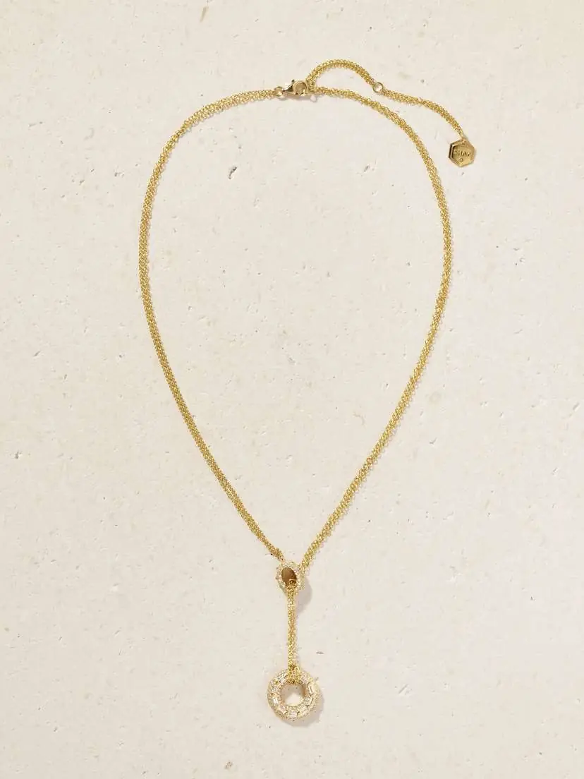SHAY Orbit 18-karat Gold Diamond Necklace | Thumbnail 4