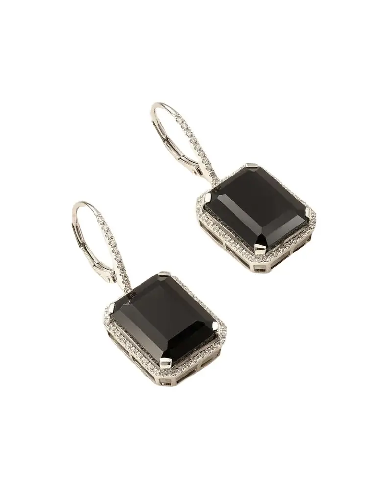 SHAY 18-karat White Gold, Onyx And Diamond Earrings | Image 1 SHAY 18-karat White Gold, Onyx And Diamond Earrings | Image 1