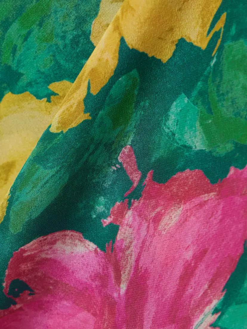 Balmain Draped Floral-print Silk Mini Dress | Thumbnail 4