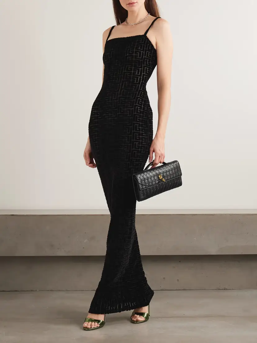 Balmain Devoré-velvet Midi Dress | Thumbnail 2
