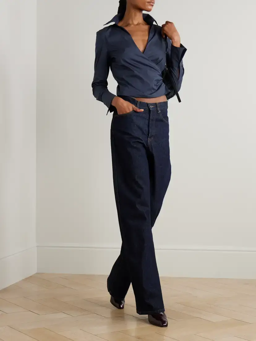 TWP All Wrapped Up Cropped Cotton-blend Poplin Wrap Shirt | Thumbnail 2