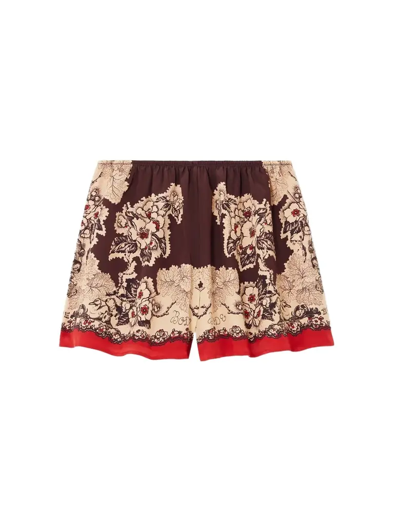 BODE Storybook Tap Printed Silk Shorts | Image 1 BODE Storybook Tap Printed Silk Shorts | Image 1
