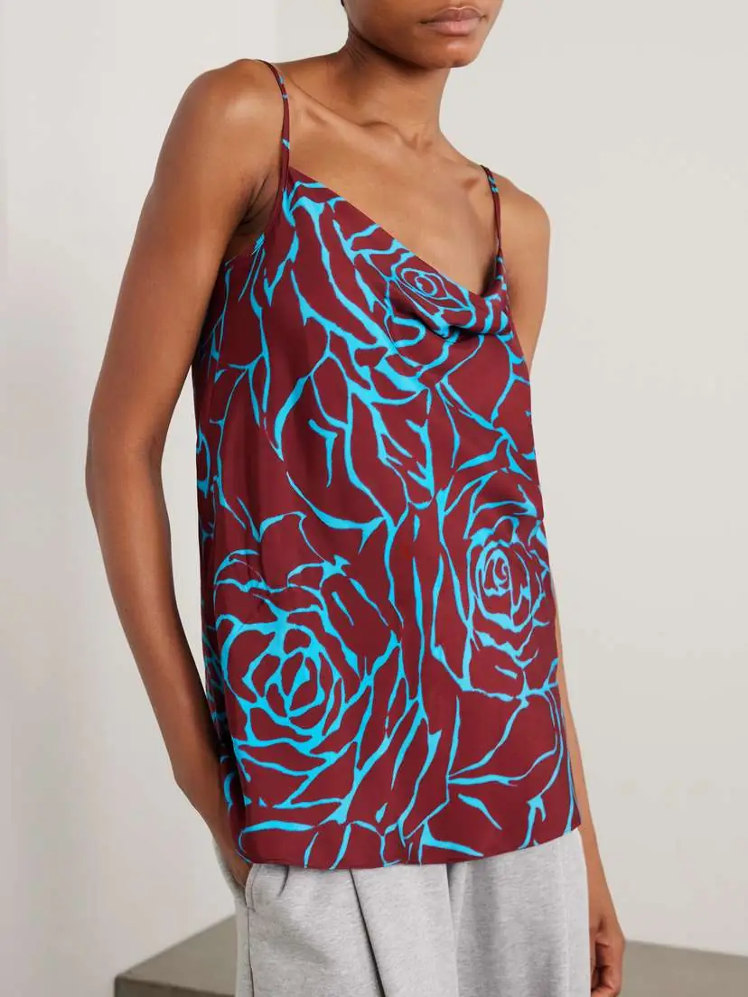 Dries Van Noten Draped Floral-print Satin-crepe Camisole | Thumbnail 3 Dries Van Noten Draped Floral-print Satin-crepe Camisole | Thumbnail 3