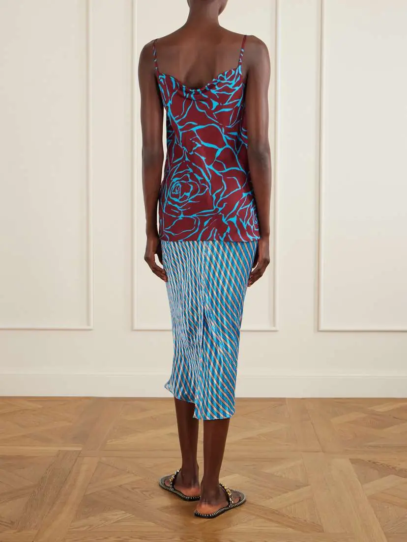 Dries Van Noten Draped Floral-print Satin-crepe Camisole | Thumbnail 4 Dries Van Noten Draped Floral-print Satin-crepe Camisole | Thumbnail 4