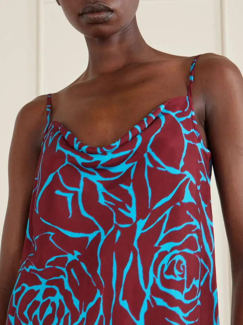 Dries Van Noten Draped Floral-print Satin-crepe Camisole | Thumbnail 5 Dries Van Noten Draped Floral-print Satin-crepe Camisole | Thumbnail 5
