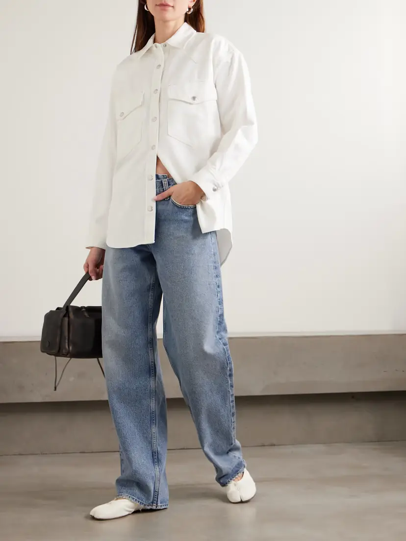 AGOLDE Lotta Organic Cotton And Lyocell-blend Denim Shirt | Thumbnail 2