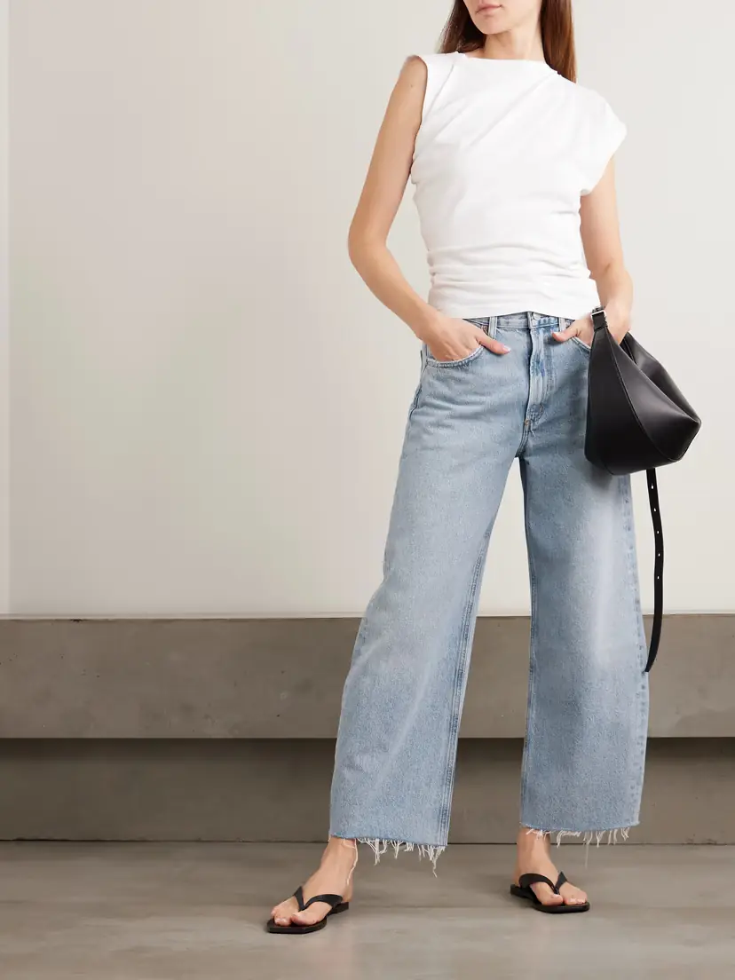 AGOLDE Low Curve Fray High-rise Barrel-leg Jeans | Thumbnail 2 AGOLDE Low Curve Fray High-rise Barrel-leg Jeans | Thumbnail 2