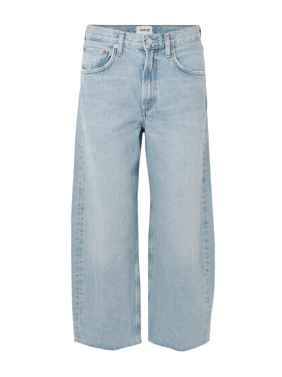 Low Curve Fray High-rise Barrel-leg Jeans Low Curve Fray High-rise Barrel-leg Jeans