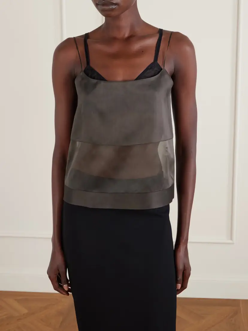 Calvin Klein Collection Carmen Layered Silk-organza Top | Thumbnail 3 Calvin Klein Collection Carmen Layered Silk-organza Top | Thumbnail 3