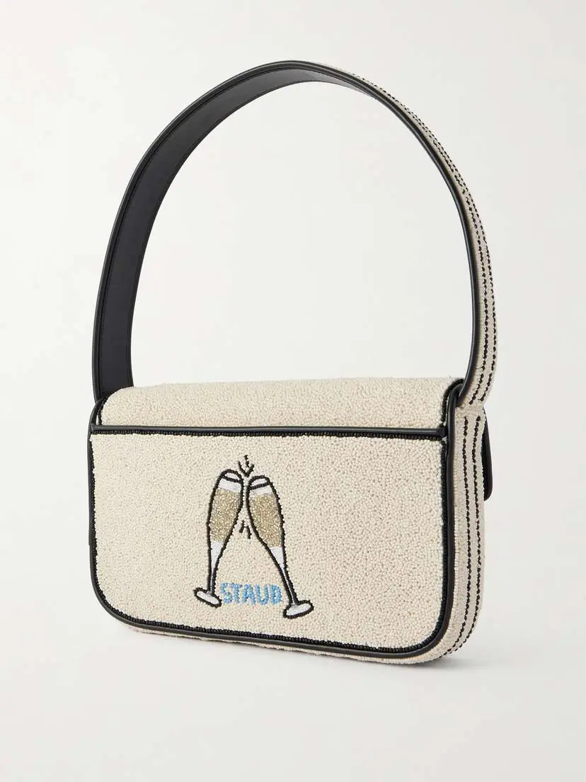 Staud Tommy Bead-embellished Satin Shoulder Bag | Thumbnail 4 Staud Tommy Bead-embellished Satin Shoulder Bag | Thumbnail 4