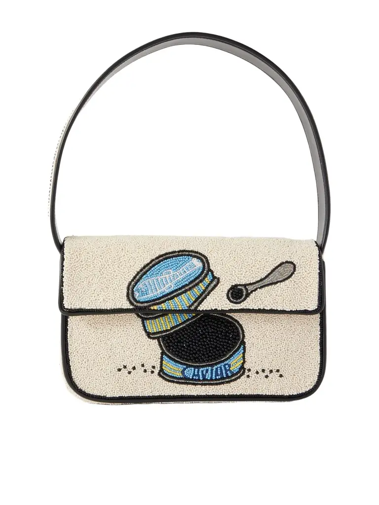 Tommy Bead-embellished Satin Shoulder Bag