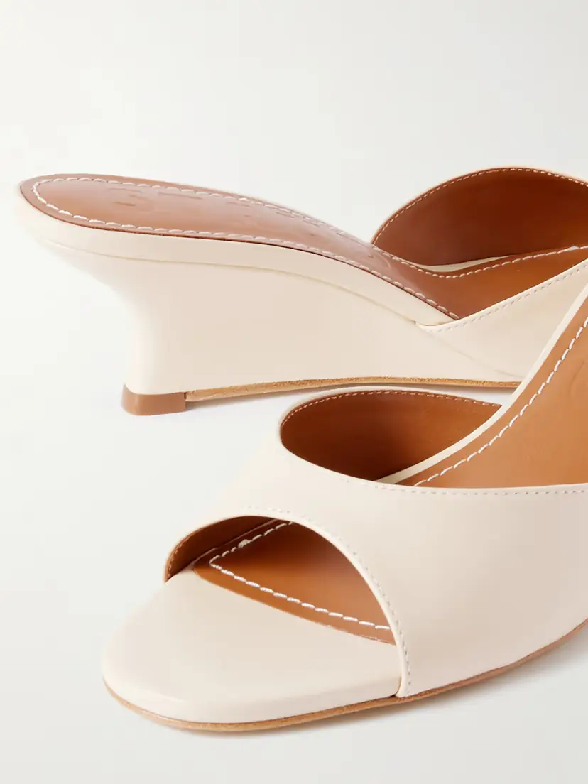 Staud Brigitte Leather Wedge Mules | Thumbnail 4 Staud Brigitte Leather Wedge Mules | Thumbnail 4