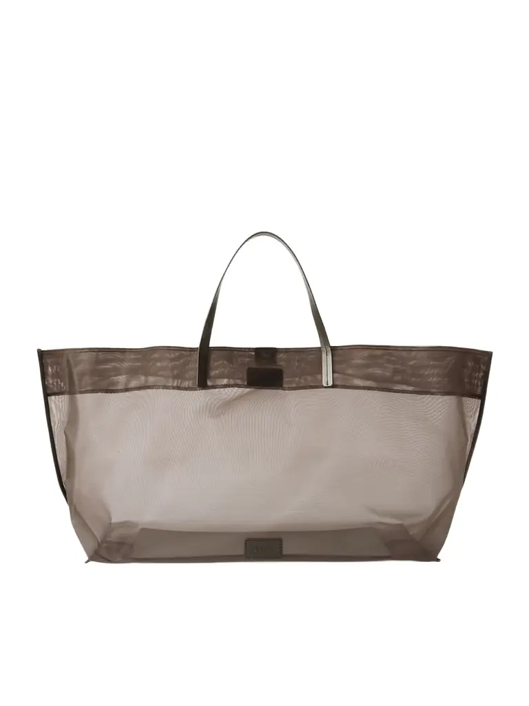 Staud Christos Leather-trimmed Mesh Tote | Image 1 Staud Christos Leather-trimmed Mesh Tote | Image 1