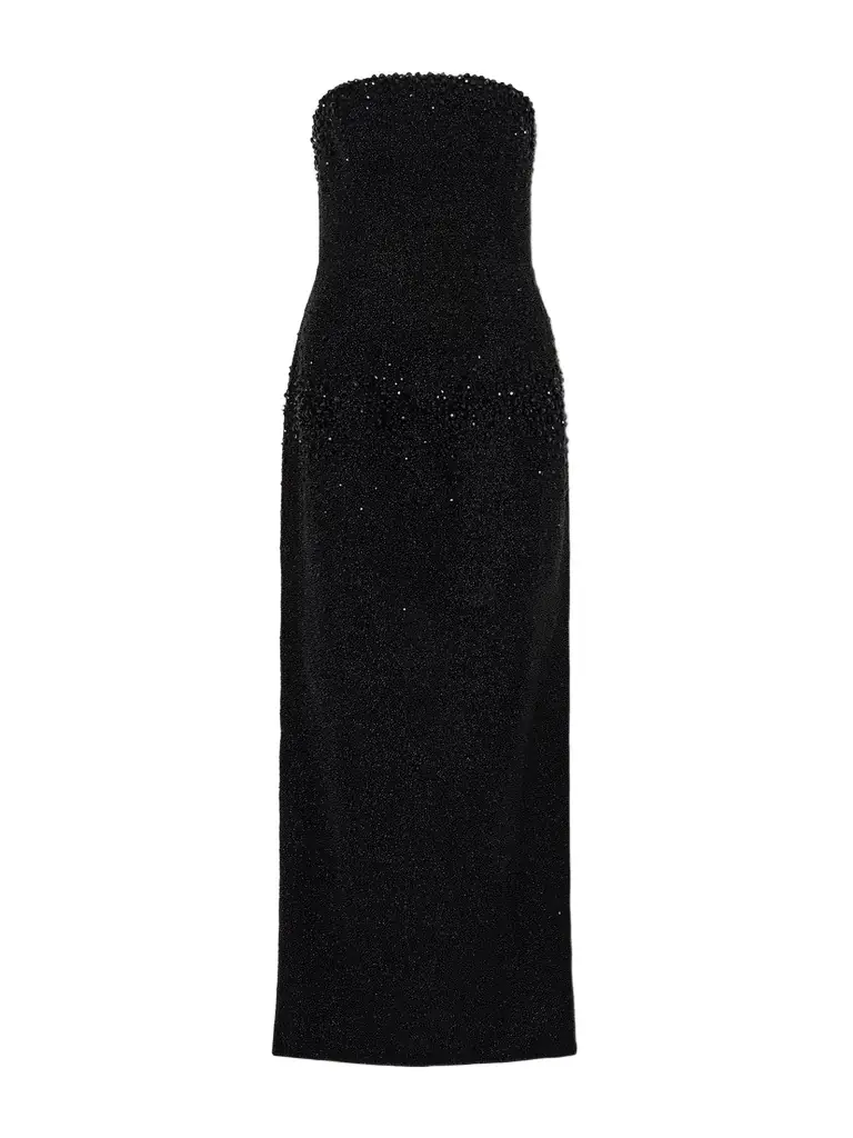 Tina Strapless Embellished Crepe Gown Tina Strapless Embellished Crepe Gown
