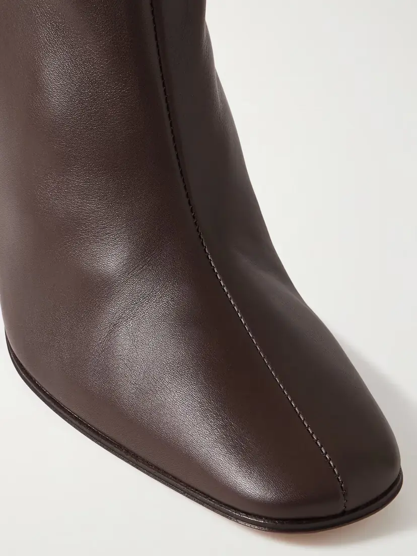 The Row Mona Leather Knee Boots | Thumbnail 4