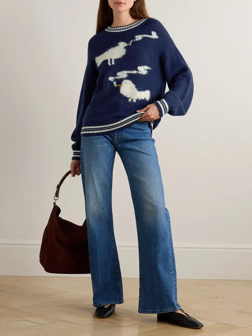 Mother Oversized Striped Intarsia-knit Sweater | Thumbnail 2