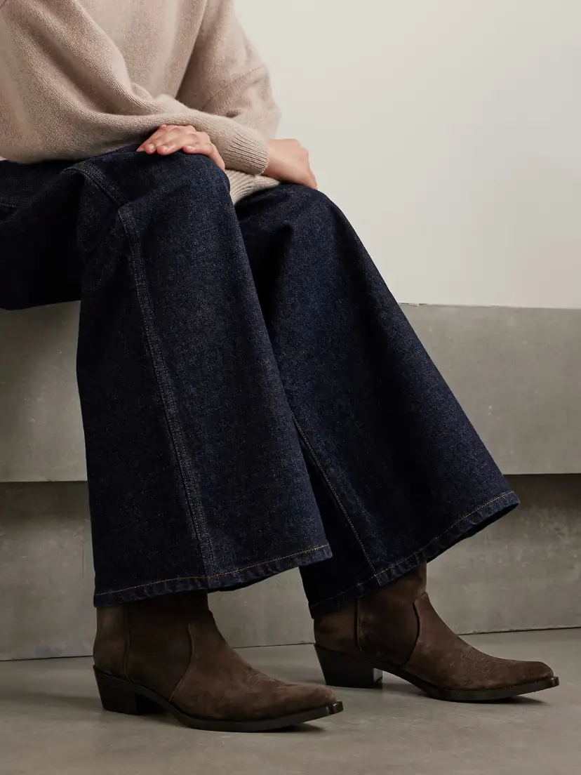 Khaite Clive Suede Ankle Boots | Thumbnail 2 Khaite Clive Suede Ankle Boots | Thumbnail 2