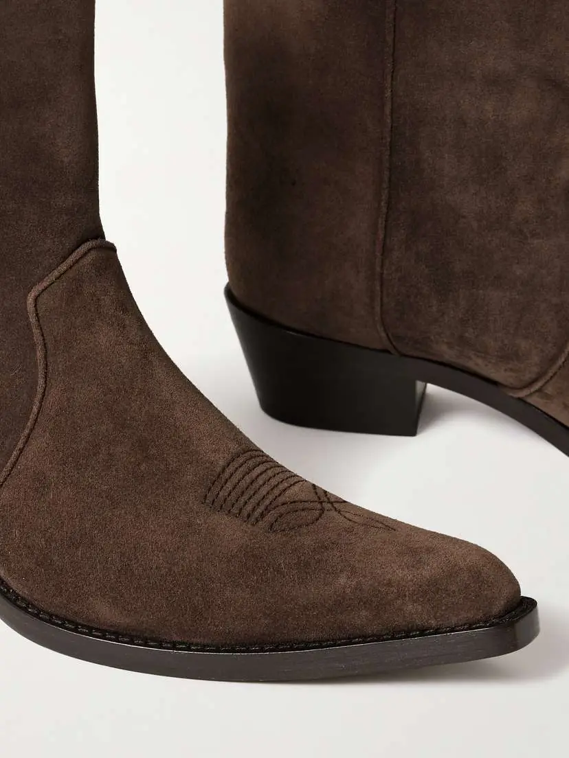 Khaite Clive Suede Ankle Boots | Thumbnail 4 Khaite Clive Suede Ankle Boots | Thumbnail 4
