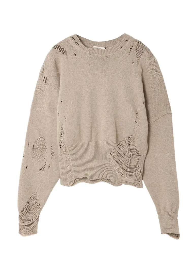 Haikure Marcy Distressed Cotton And Wool-blend Sweater | Image 1 Haikure Marcy Distressed Cotton And Wool-blend Sweater | Image 1