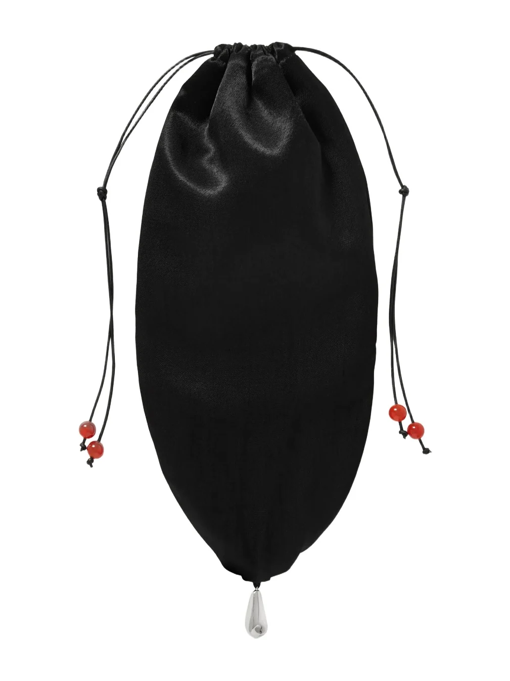 Sophie Buhai Teardrop Embellished Satin Drawstring Pouch
