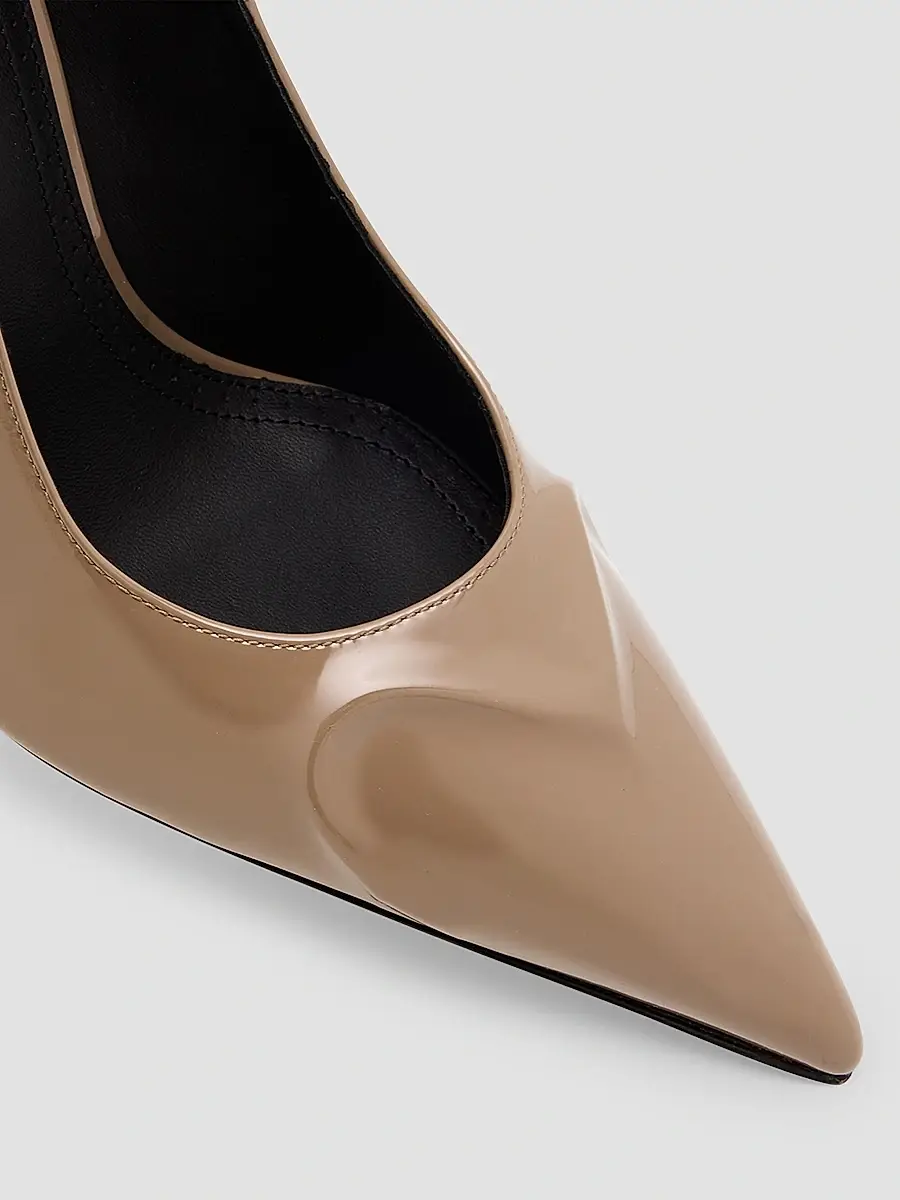 Alaïa Women's 3D Coeur 90MM Patent Leather Pumps - Grey | Thumbnail 4 Alaïa Women's 3D Coeur 90MM Patent Leather Pumps - Grey | Thumbnail 4