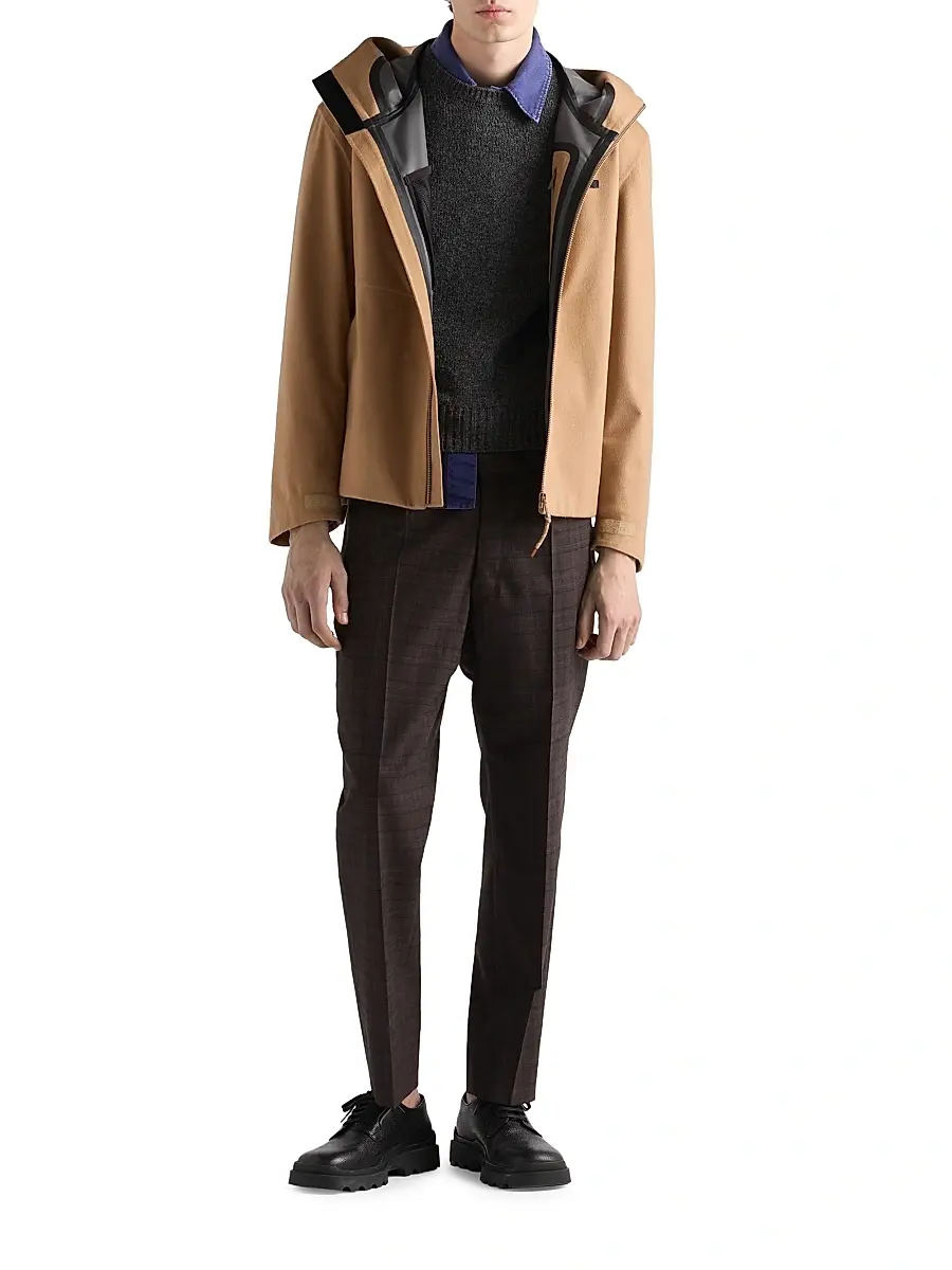 Prada Men's Cotton Twill Shirt - Blue | Thumbnail 2 Prada Men's Cotton Twill Shirt - Blue | Thumbnail 2
