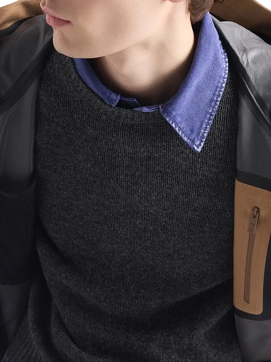 Prada Men's Cotton Twill Shirt - Blue | Thumbnail 6 Prada Men's Cotton Twill Shirt - Blue | Thumbnail 6