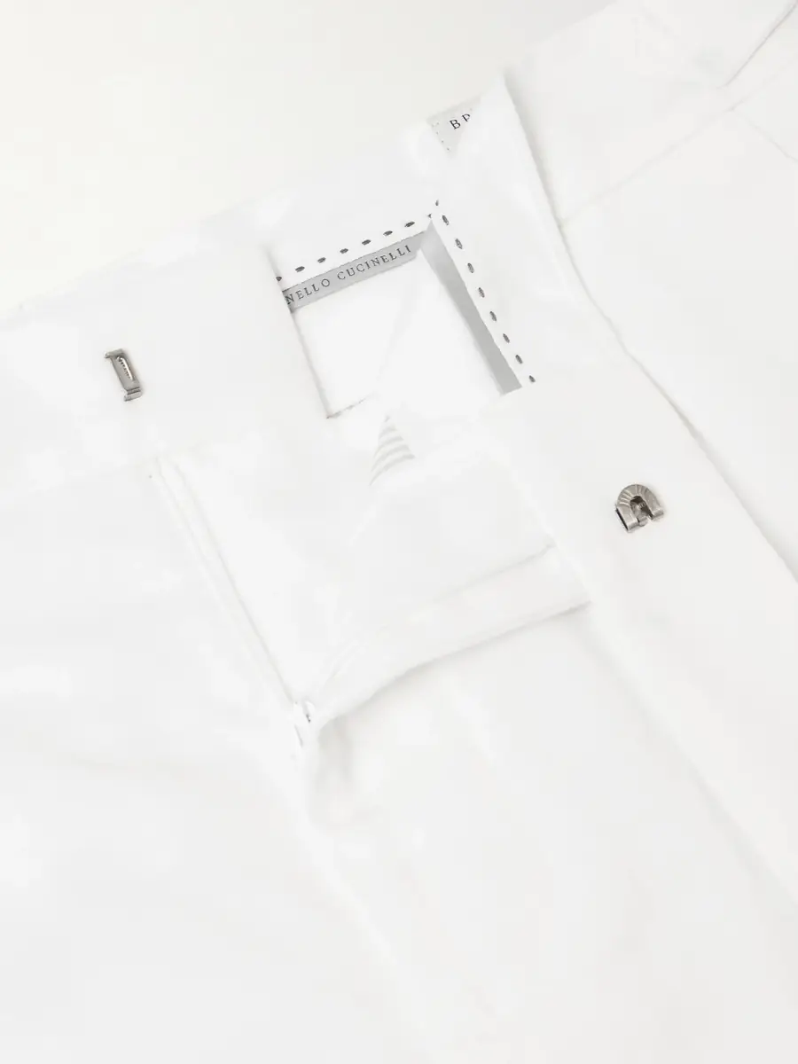 Brunello Cucinelli Wide-Leg Pleated Cotton and Linen-Blend Bermuda Shorts - Men | Thumbnail 6 Brunello Cucinelli Wide-Leg Pleated Cotton and Linen-Blend Bermuda Shorts - Men | Thumbnail 6