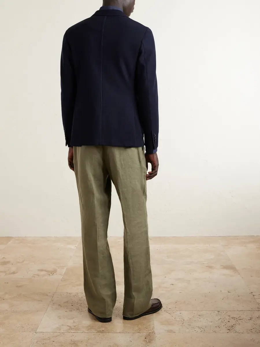 Zegna Wool and Cotton-Blend Piqué Blazer - Men | Thumbnail 4