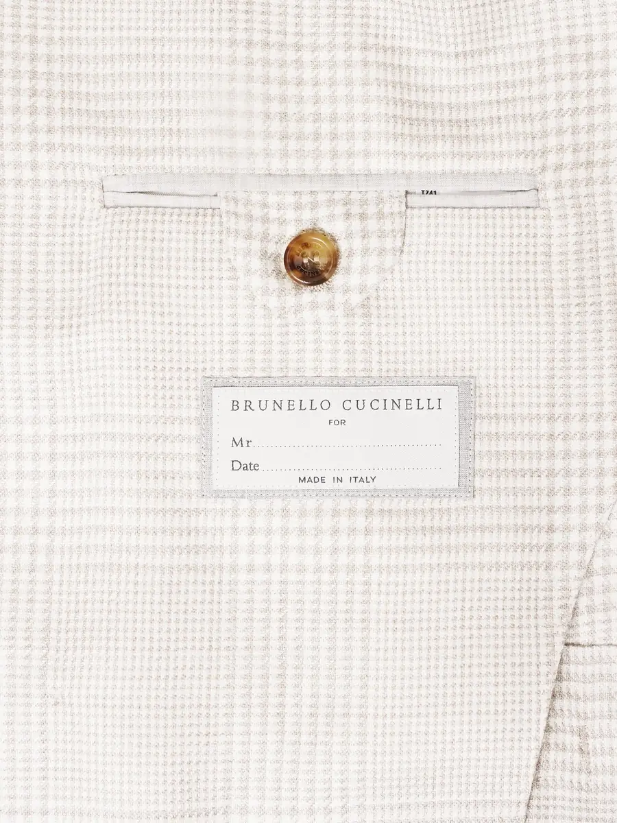 Brunello Cucinelli Double-Breasted Prince of Wales Checked Wool-Blend Blazer - Men | Thumbnail 6 Brunello Cucinelli Double-Breasted Prince of Wales Checked Wool-Blend Blazer - Men | Thumbnail 6