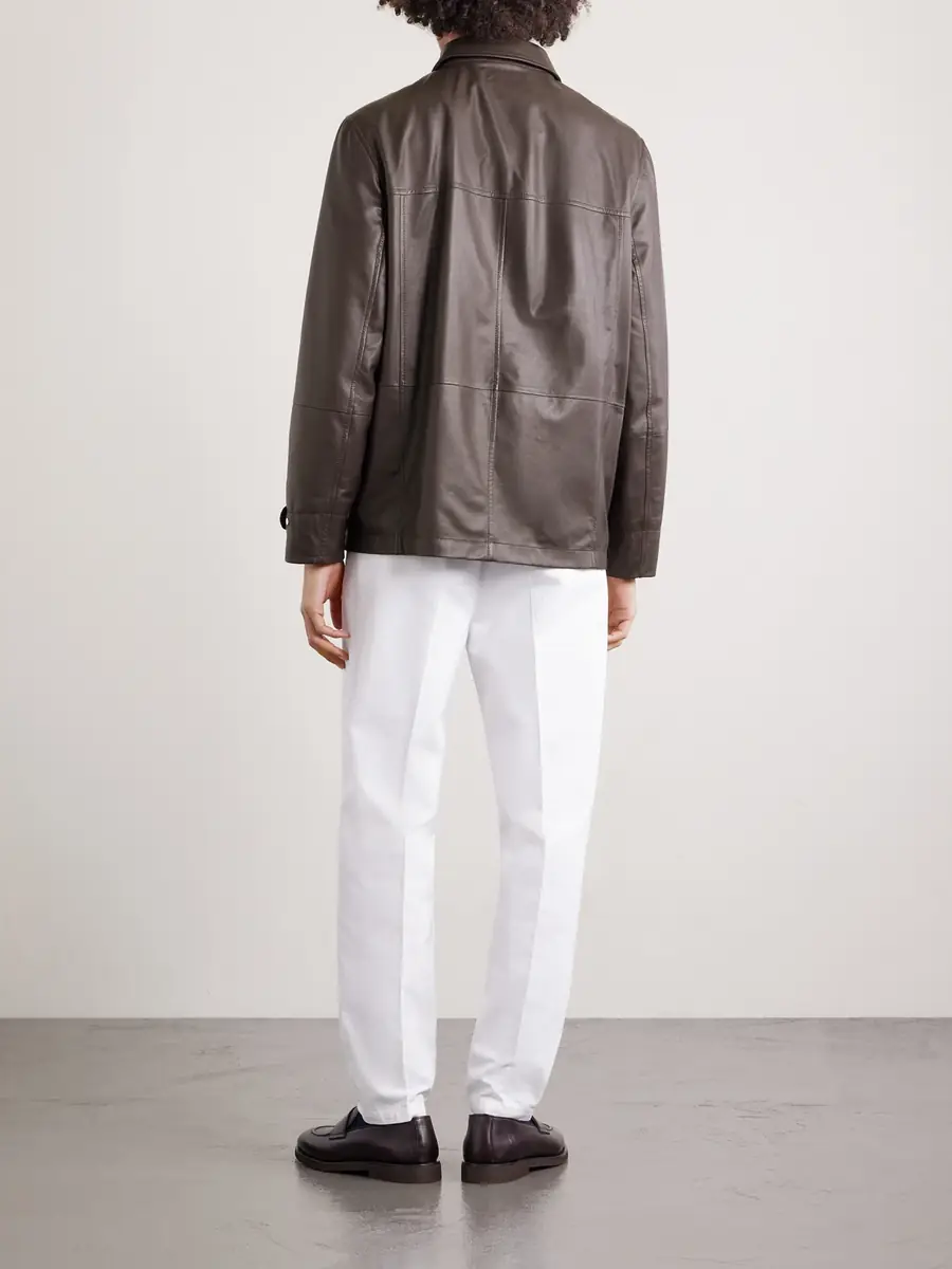 Brunello Cucinelli Leather Jacket - Men | Thumbnail 4