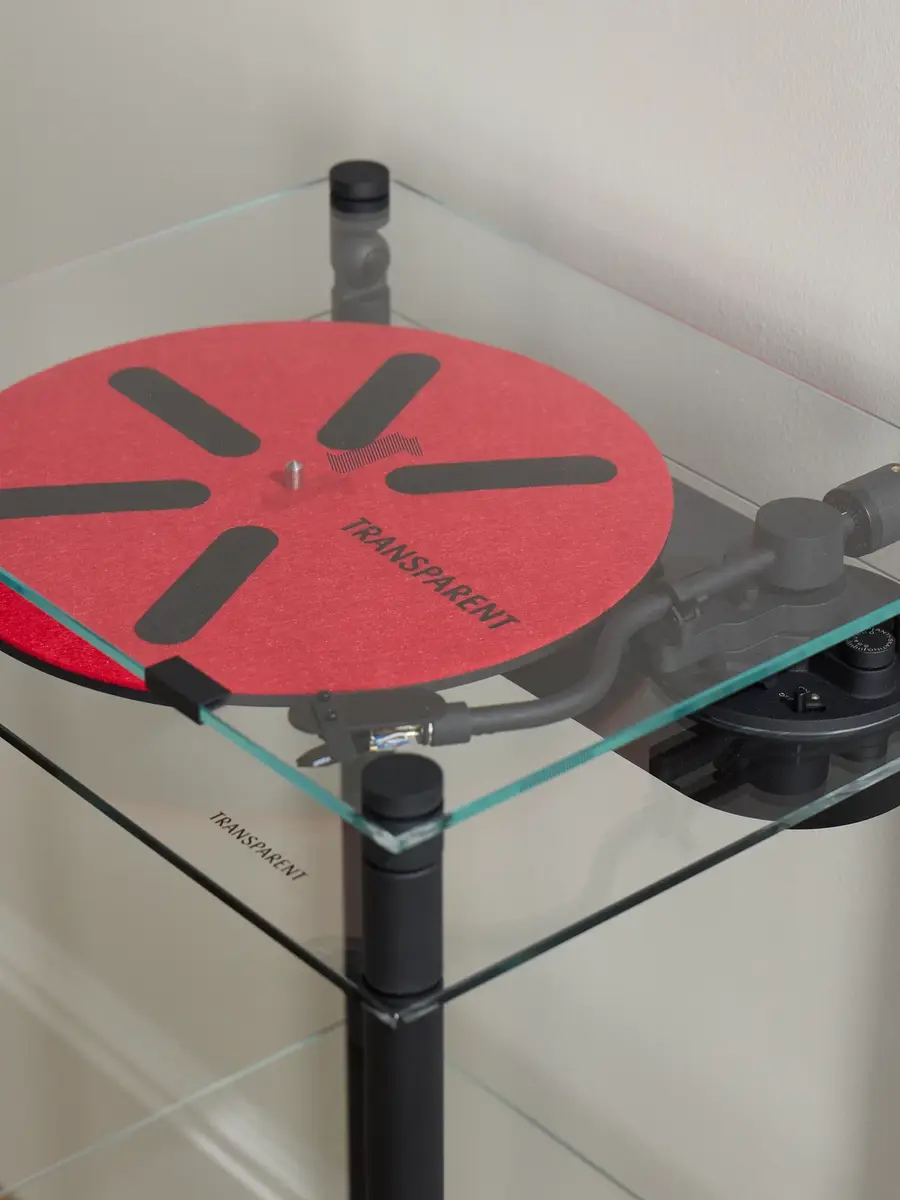 TRANSPARENT SPEAKER Transparent Turntable with Aluminum and Glass Stand - Men | Thumbnail 4