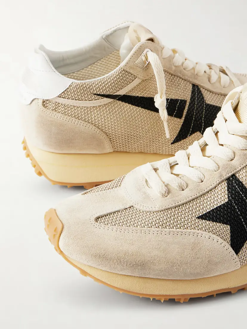Golden Goose Running Marathon Suede And Leather-trimmed Mesh Sneakers | Thumbnail 5 Golden Goose Running Marathon Suede And Leather-trimmed Mesh Sneakers | Thumbnail 5