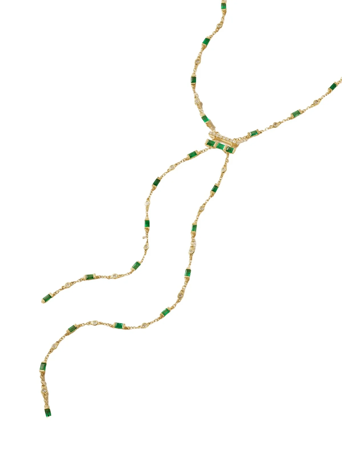 18-karat Gold, Emerald And Diamond Necklace 18-karat Gold, Emerald And Diamond Necklace