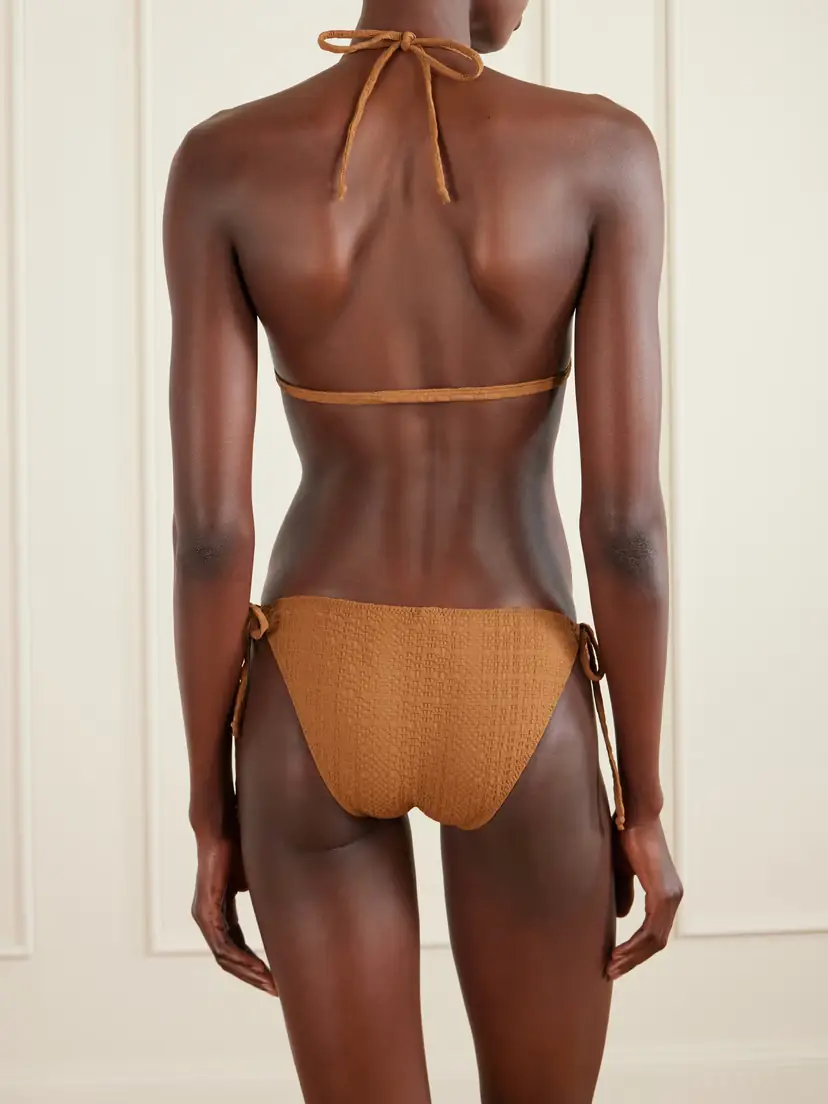 Lisa Marie Fernandez Seersucker Triangle Bikini | Thumbnail 3