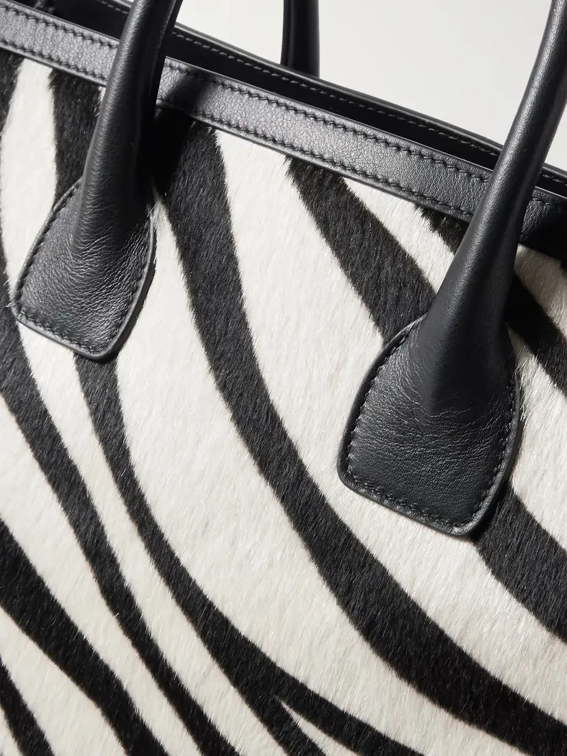Nili Lotan Freddie Leather-trimmed Zebra-print Calf Hair Tote | Thumbnail 4 Nili Lotan Freddie Leather-trimmed Zebra-print Calf Hair Tote | Thumbnail 4