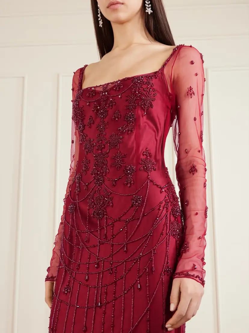 Clio Peppiatt Chandelier Embellished Tulle Gown | Thumbnail 4