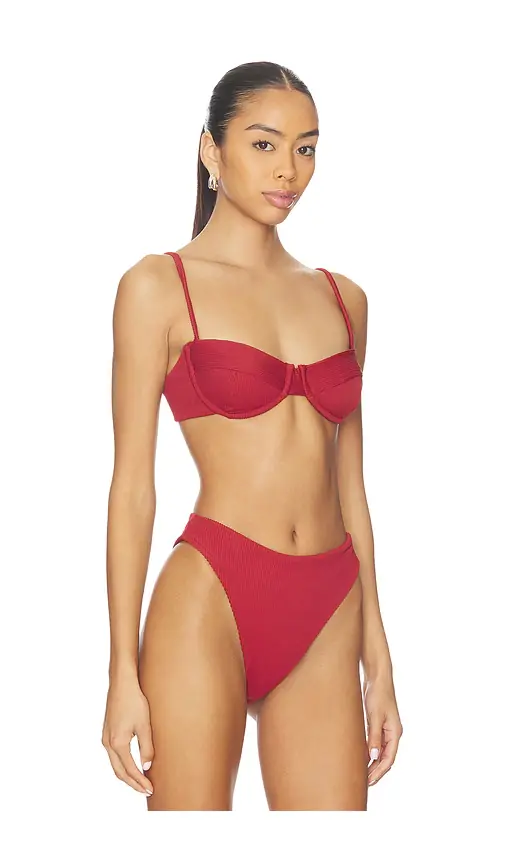 HAIGHT. Ribbed Lycra Vintage Bikini Top | Thumbnail 2