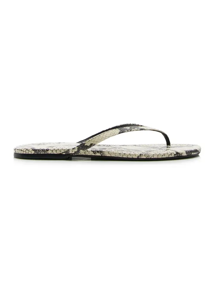 Freja Snake-Effect Leather Thong Sandals Freja Snake-Effect Leather Thong Sandals