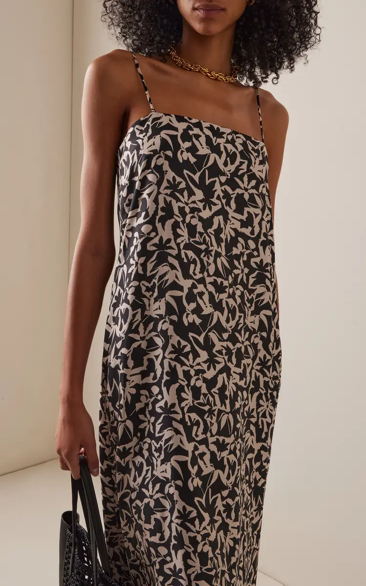 Asceno Melfi Flared Silk Maxi Dress | Thumbnail 3 Asceno Melfi Flared Silk Maxi Dress | Thumbnail 3