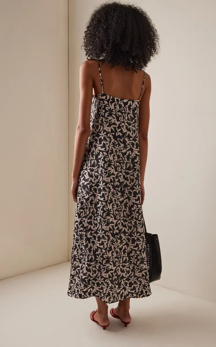 Asceno Melfi Flared Silk Maxi Dress | Thumbnail 4 Asceno Melfi Flared Silk Maxi Dress | Thumbnail 4