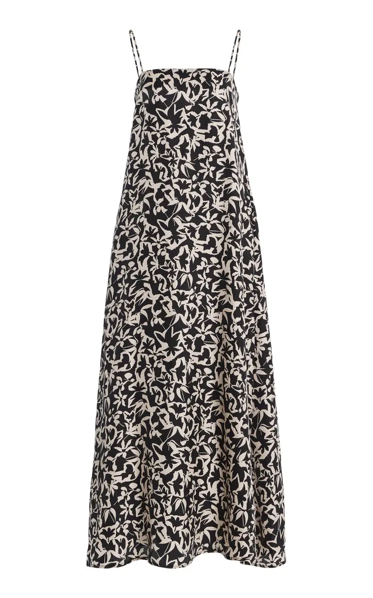 Asceno Melfi Flared Silk Maxi Dress | Image 1 Asceno Melfi Flared Silk Maxi Dress | Image 1