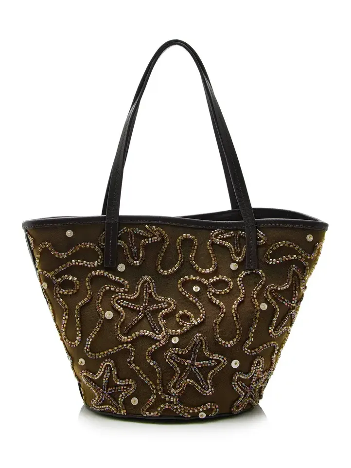 Caro Embroidered Canvas Bucket Bag Caro Embroidered Canvas Bucket Bag