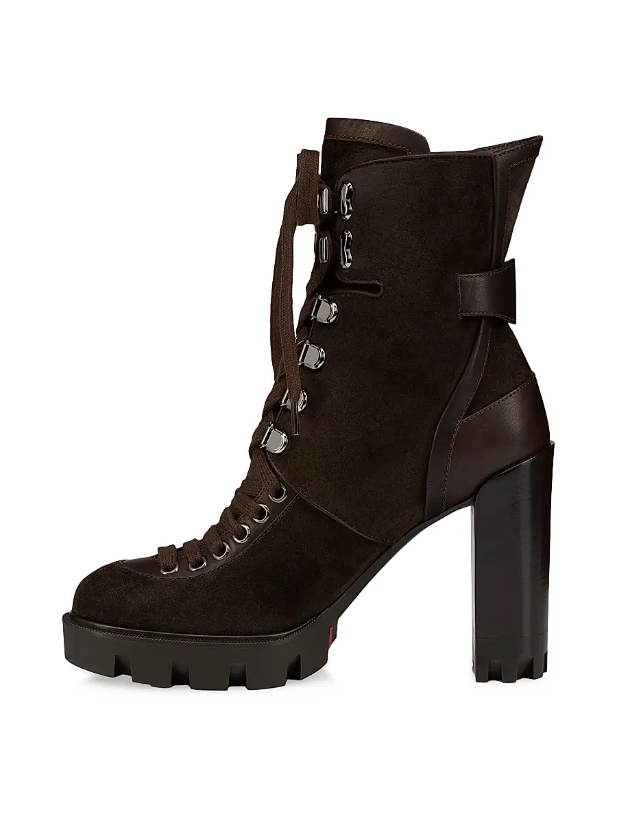 Christian Louboutin Women's New Macademia 100MM Booties - Cafe | Thumbnail 4
