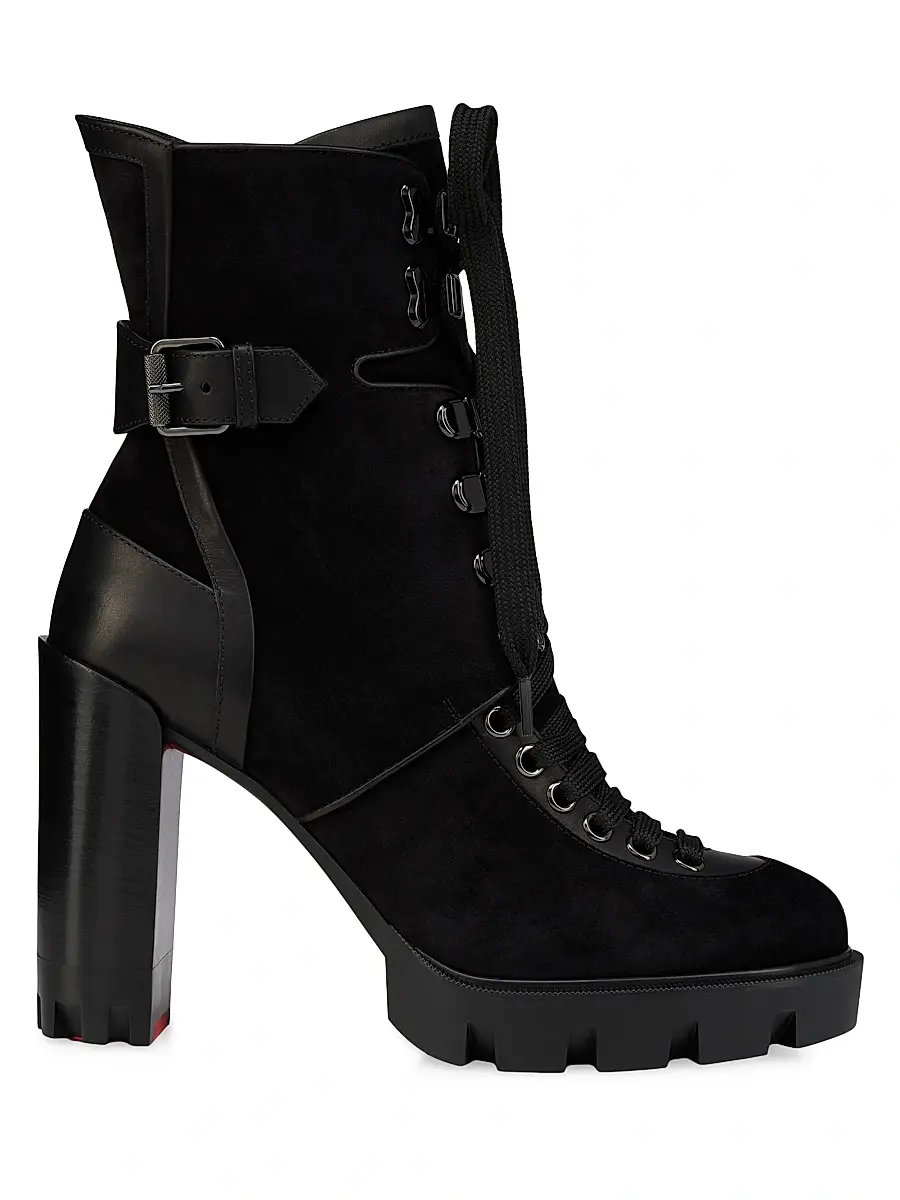 Christian Louboutin Women's New Macademia 100MM Booties - Cafe | Thumbnail 6