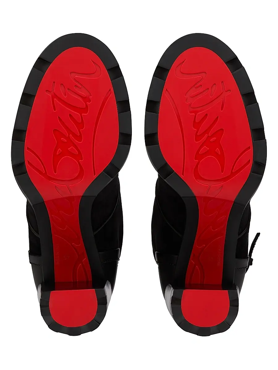 Christian Louboutin Women's New Macademia 100MM Booties - Cafe | Thumbnail 10