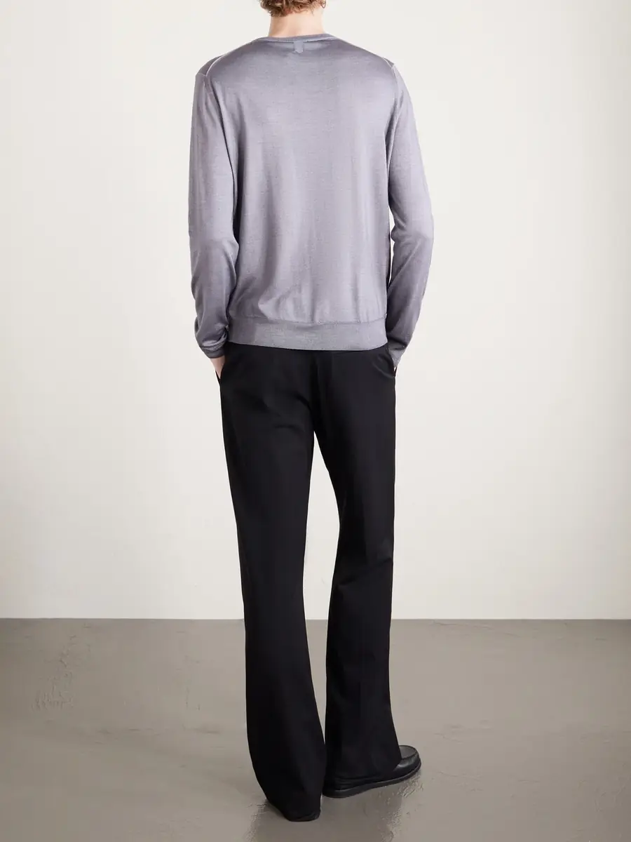 Canali Wool and Silk-Blend Sweater - Men | Thumbnail 4 Canali Wool and Silk-Blend Sweater - Men | Thumbnail 4