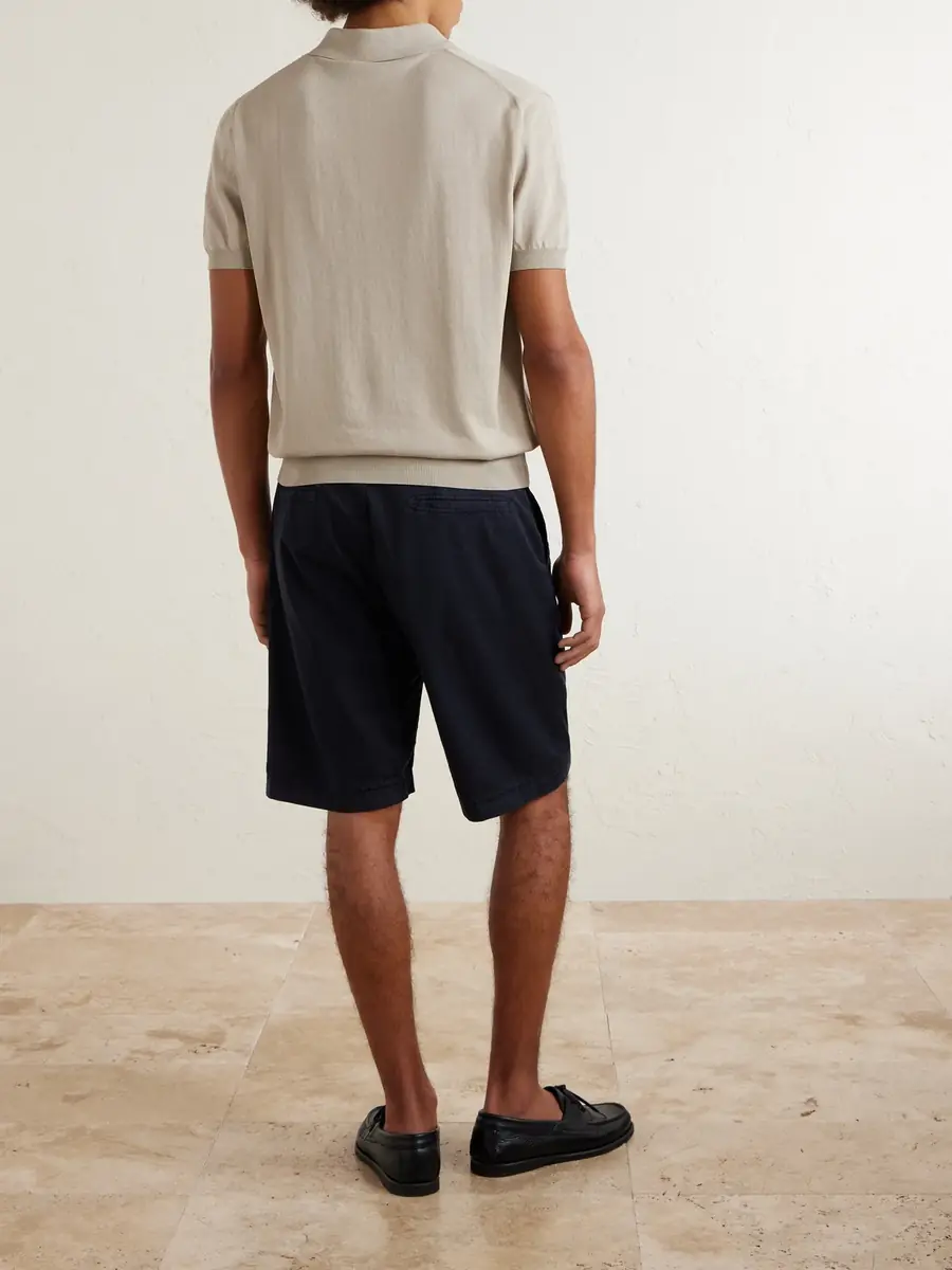 Canali Straight-Leg Stretch Cotton-Blend Shorts - Men | Thumbnail 4 Canali Straight-Leg Stretch Cotton-Blend Shorts - Men | Thumbnail 4