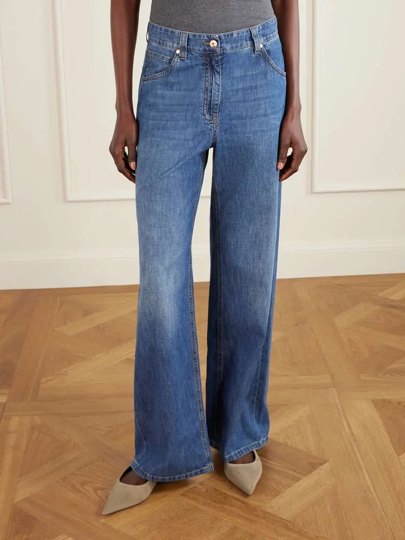 Brunello Cucinelli Mid-rise Wide-leg Jeans | Thumbnail 3 Brunello Cucinelli Mid-rise Wide-leg Jeans | Thumbnail 3