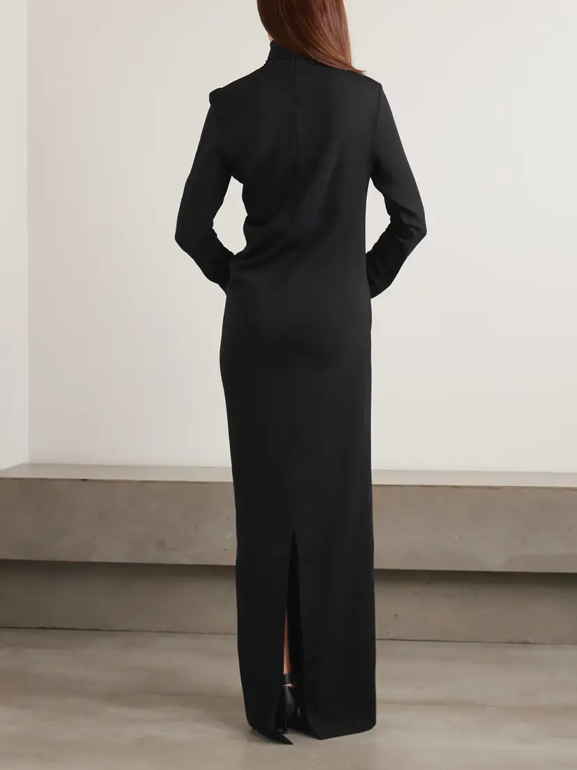 TOTEME Draped Jersey Turtleneck Maxi Dress | Thumbnail 3 TOTEME Draped Jersey Turtleneck Maxi Dress | Thumbnail 3